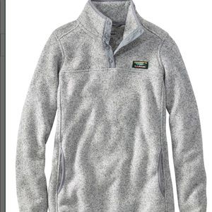 Women's L.L.Bean Grey Sweater Fleece Pullover